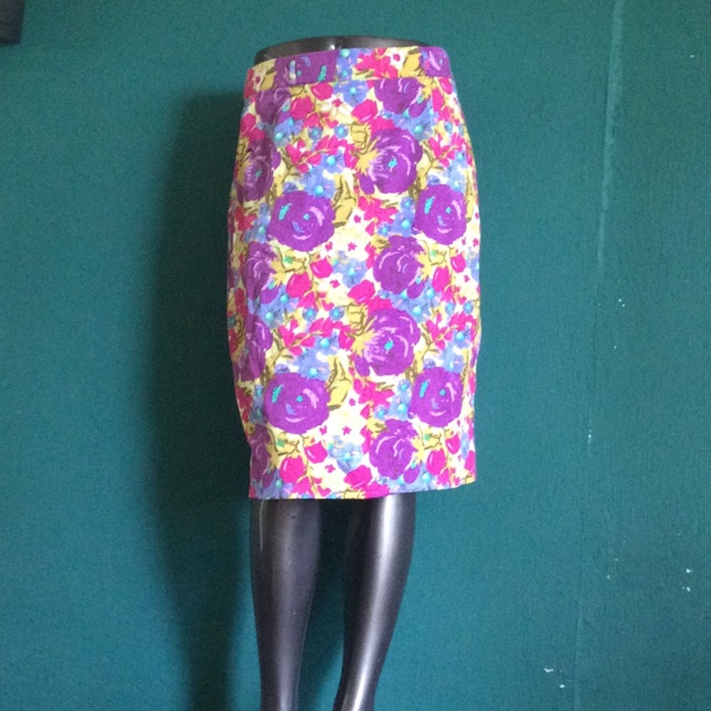 Twelve by Twelve Los Angeles floral multi color midi skirt